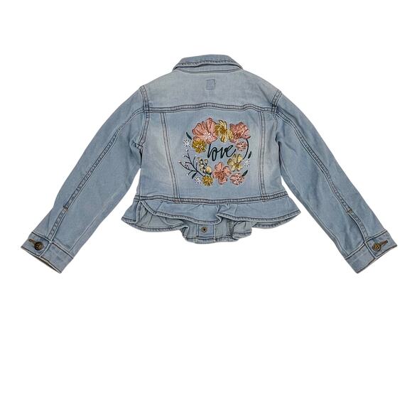 NWT Deux par Deux Size 14 Jean Jacket with Embroidery - Picture 2 of 6